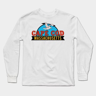 Cape Cod Vintage Style Decal Long Sleeve T-Shirt